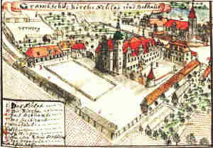 Gramschtz Kirche Schlos und Bethaus - Koci, zamek i zbr, widok z lotu ptaka